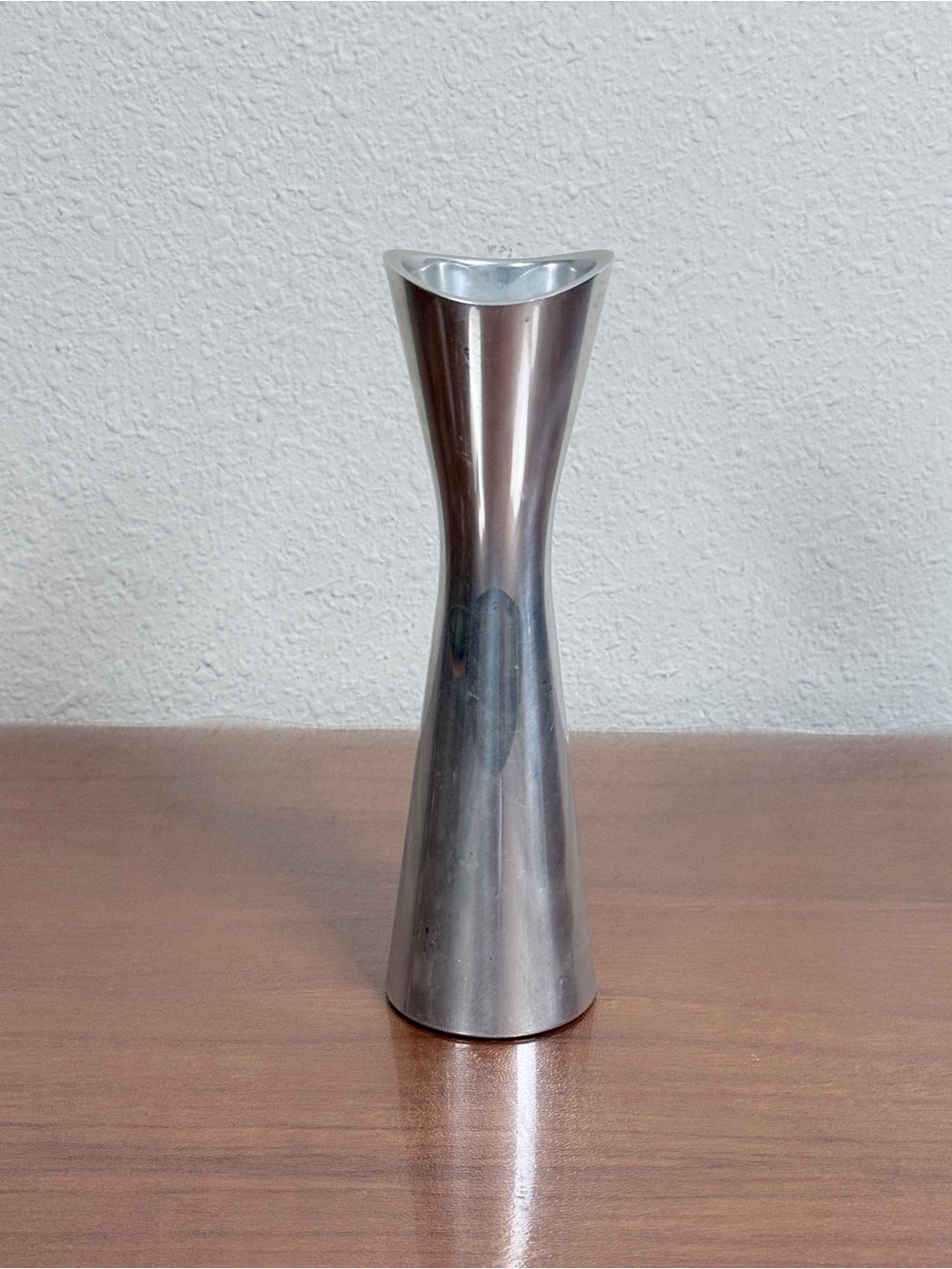 Vintage Nambe 7” Polished Aluminum Bud Vase 1994 #6076